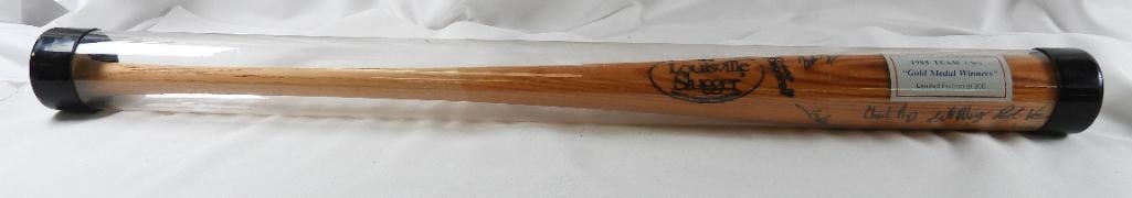 Louisville Slugger bat signed by 1988 Team USA "Gold Medal Winners", Ltd Ed of 800 (1 of 17)