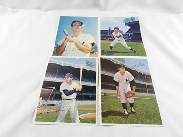 LOT OF 4 autographed New York YANKEES photographs