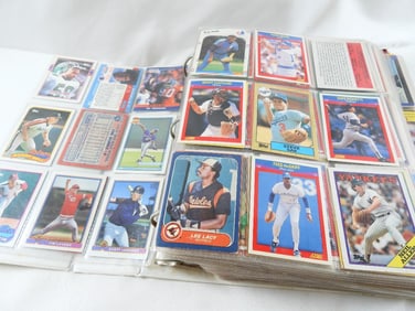 Huge binder of football and baseball cards
