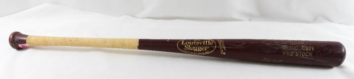 Louisville Slugger Genuine Model C271 Pro Stock baseball bat, signed