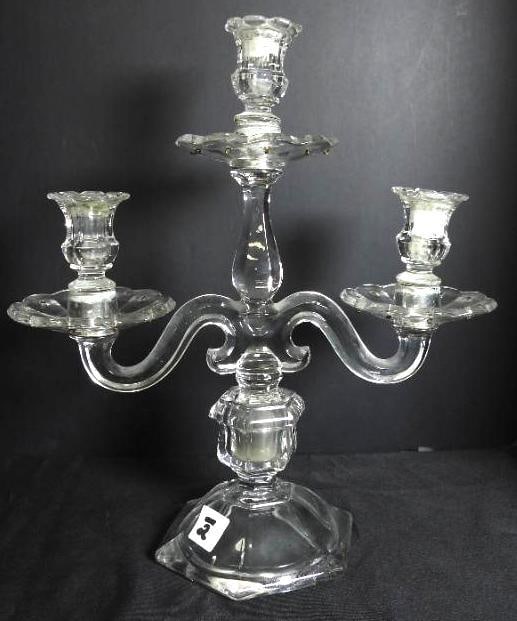 Antique Vintage Glass candelabra