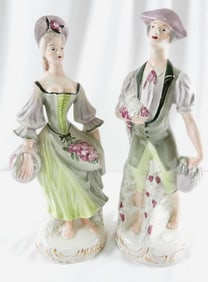 LOT OF 2 Cordey Victorian Porcelain tall figures #304, #305
