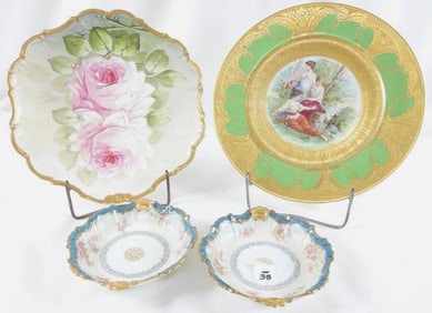 LOT OF 4 Limoges plates, France