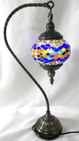 Swan Neck Mosaic Glass Table Lamp