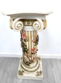 Decorative column pillar with floral design