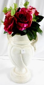 Large white vase, 9"W x 15"T