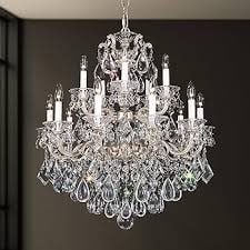 Schonbek 5075-48, La Scala 15 Light Crystal Chandelier in Antique Silver: Schonbek Signature 5075-48, La Scala 15 Light 28in x 32in Chandelier in Antique Silver with Clear Heritage Handcut Crystals.This is a spectacular chandelier retailing $15,000. The photo shown is a sto