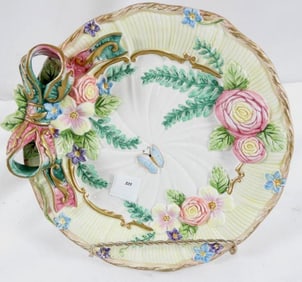 Fitz & Floyd "Woodland Spring" 9" canape plate