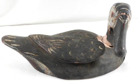 Vintage wooden duck decoy, 10" x 5" x 5"