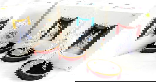 LOT OF 3 SWAROVSKI CRYSTAL "Masquerade" figures with boxes, certificates, and stands