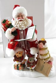 POSSIBLE DREAMS CLOTHTIQUE Kitten Carols, and Santa lighted