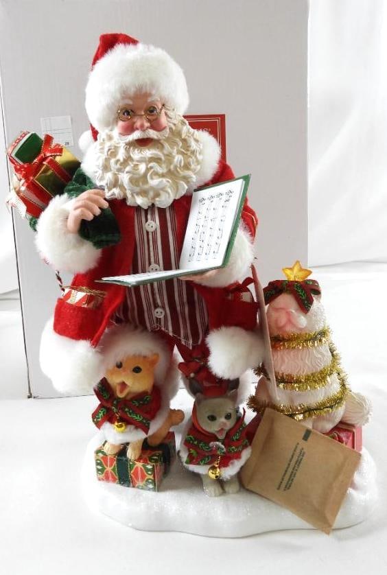 POSSIBLE DREAMS CLOTHTIQUE Kitten Carols, and Santa lighted (1 of 8)