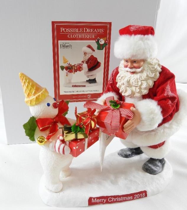 POSSIBLE DREAMS CLOTHTIQUE Mr. Bingle Gift Exchange Santa & Snowman (1 of 7)