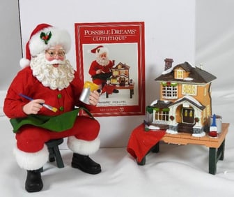 POSSIBLE DREAMS CLOTHTIQUE Fixer Upper Santa 2 piece NIB