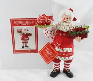 POSSIBLE DREAMS CLOTHTIQUE Candy Apples Santa NIB