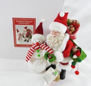 POSSIBLE DREAMS CLOTHTIQUE Kozy Knit Santa NIB
