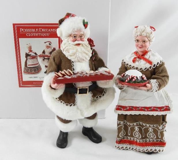 POSSIBLE DREAMS CLOTHTIQUE Sugar and Spice Santa & Mrs. Claus NIB (1 of 8)