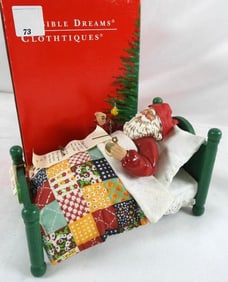POSSIBLE DREAMS CLOTHTIQUE Santa in Bed Ornament