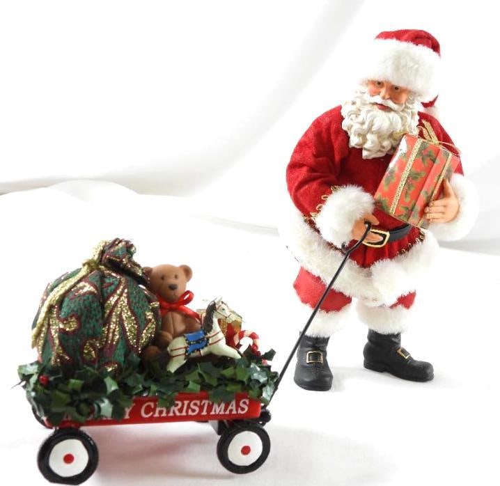 POSSIBLE DREAMS CLOTHTIQUE Little Red Wagon Santa (1 of 11)