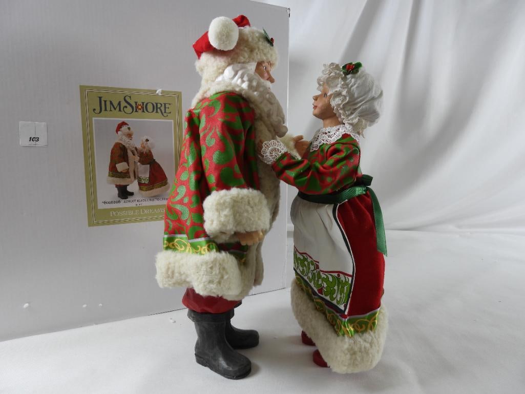 JIM SHORE POSSIBLE DREAMS Almost Ready Ltd. Ed. Mr. & Mrs. Claus (1 of 12)