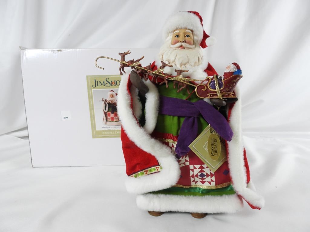 JIM SHORE POSSIBLE DREAMS Little Old Driver LE: JIM SHORE POSSIBLE DREAMS Little Old Driver LE Santa holding Santa in sleigh with reindeer in original box #6008578, Limited to the Year of Production. Santa dimensions: 14"Tx8"Lx5"W