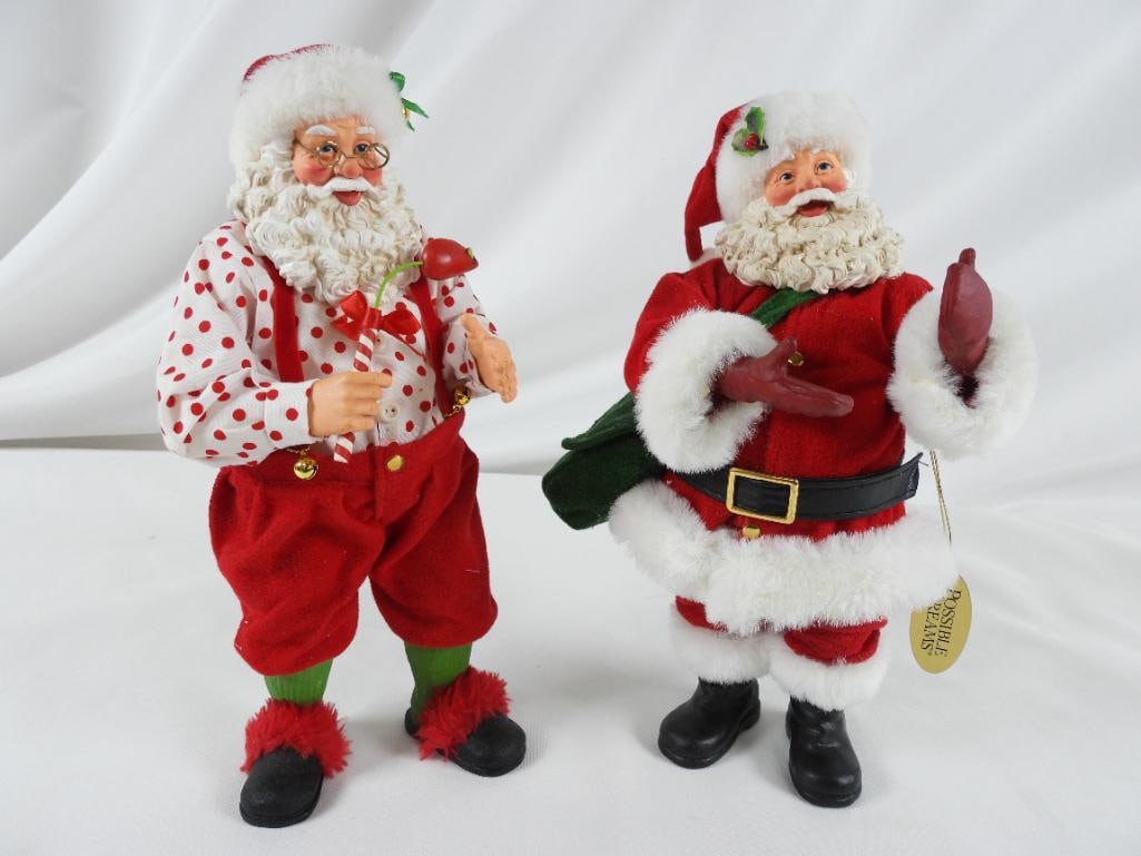 LOT OF 2 Dept 56 POSSIBLE DREAMS CLOTHTIQUE Santa (1 of 5)