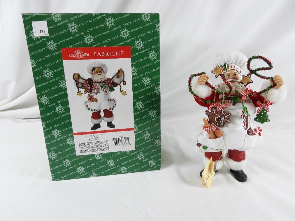 KSA FABRICHE KURT ADLER Santa strand of cookies: KSA FABRICHE KURT ADLER Santa strand of cookies, C7400, in original box. Dimensions: 11.5"Tx6.5"Lx4"W