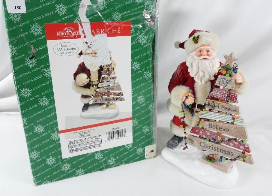 KSA FABRICHE KURT ADLER Santa with lighted tree (1 of 3)