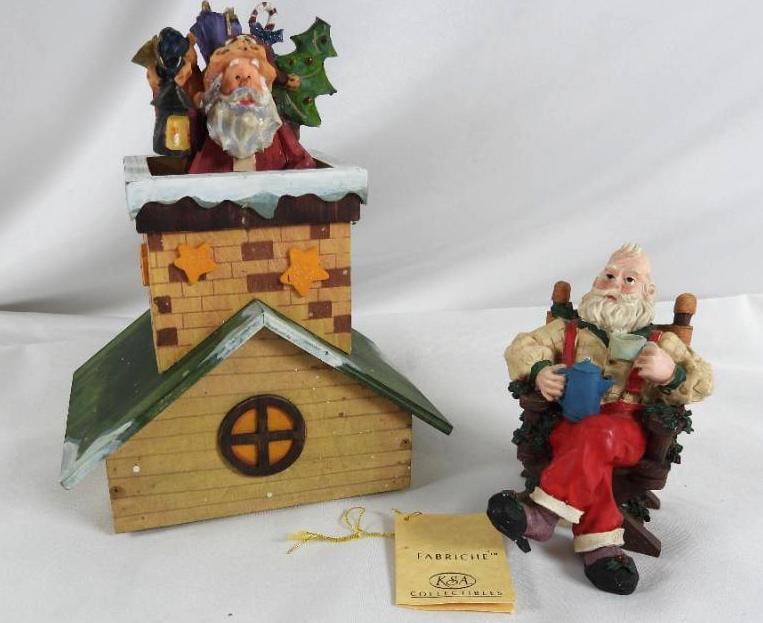 LOT OF 2 KURT S. ADLER: Musical/Santas (1 of 7)