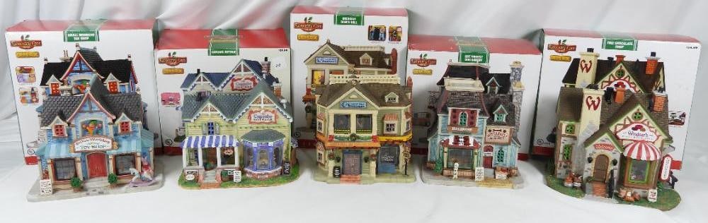 LOT OF 5 LEMAX COVENTRY COVE LIGHTED buildings (1 of 9)