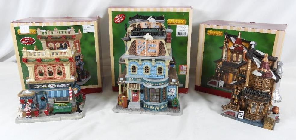 LOT OF 3 LEMAX shops including barber shop, etc. (1 of 4)