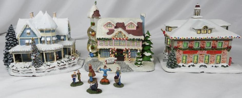 LOT OF 8 HAWTHORNE VILLAGE buildings/figures (1 of 9)