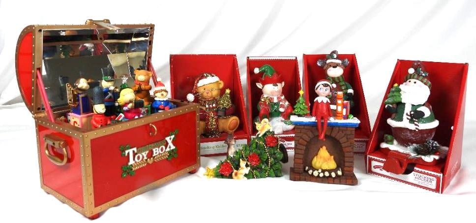 LOT OF 7:  4 Stocking Holders, new in box, etc. (1 of 10)