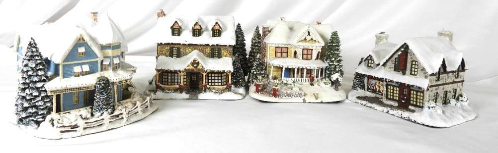 LOT OF 4 HAWTHORNE VILLAGE, LIGHTED Houses (1 of 5)