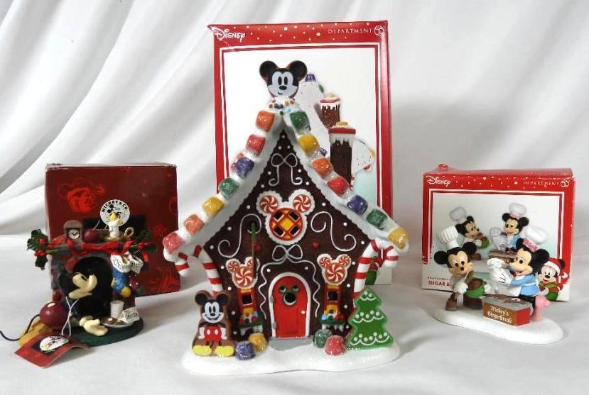 LOT OF 3 DISNEY MICKEY, MIDWEST, DEPT 56, etc. (1 of 5)