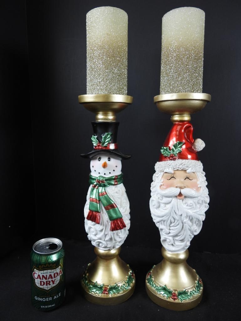 LOT OF 2 VALERIE KRINGLE EXPRESS Candle Pillars (1 of 13)