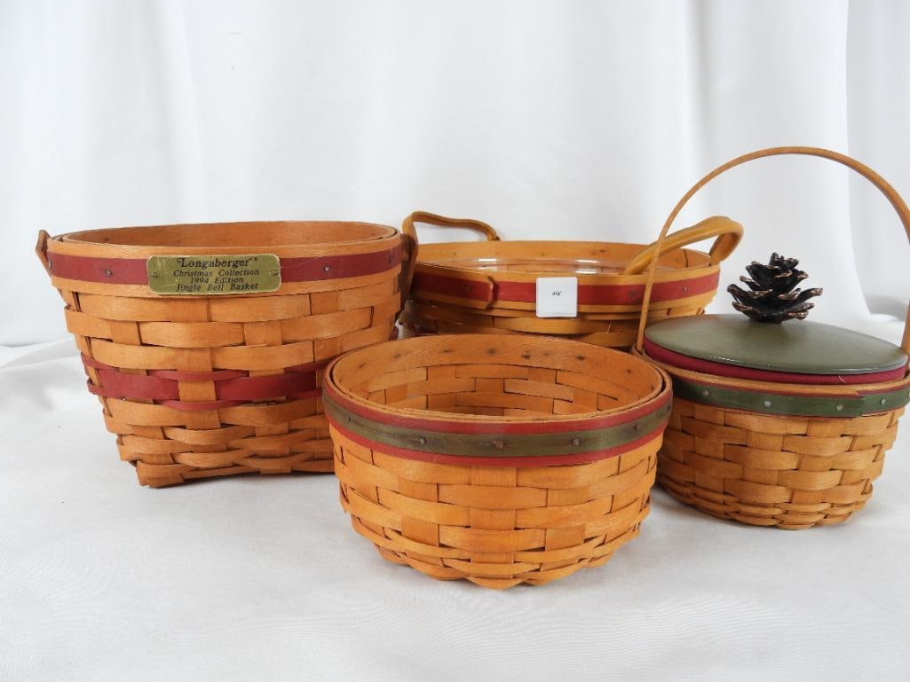 LOT OF 4 LONGABERGER BASKETS including Christmas (1 of 20)