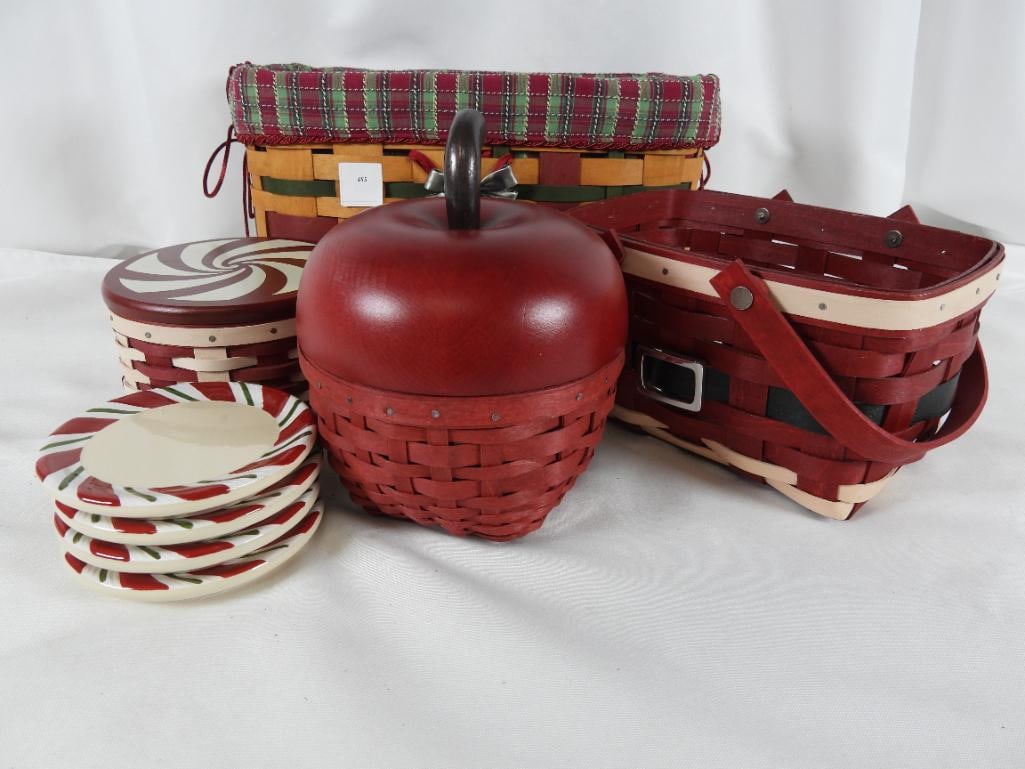 LOT OF 4 LONGABERGER BASKETS including coasters (1 of 20)