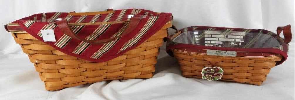 LOT OF 2 LONGABERGER BASKETS including Christmas (1 of 16)
