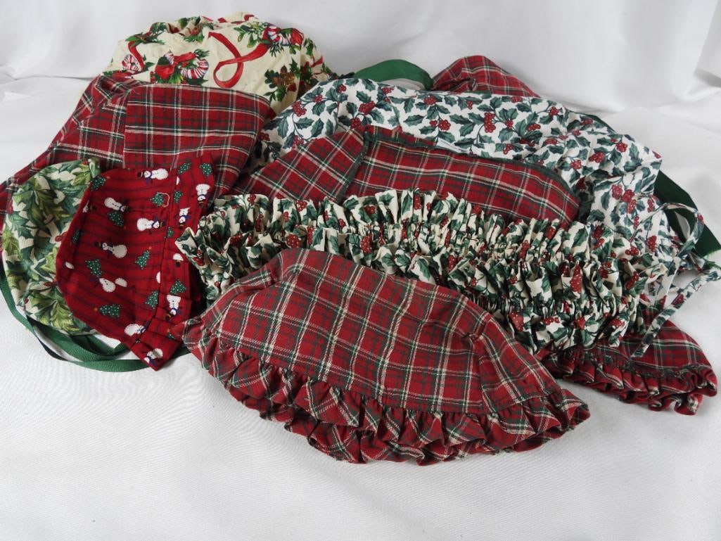 LOT OF 9 LONGABERGER BASKET CHRISTMAS liners (1 of 6)