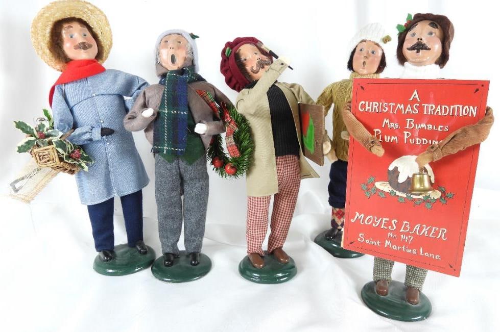 LOT OF 5 BYERS' CHOICE THE CAROLERS signed (1 of 20)