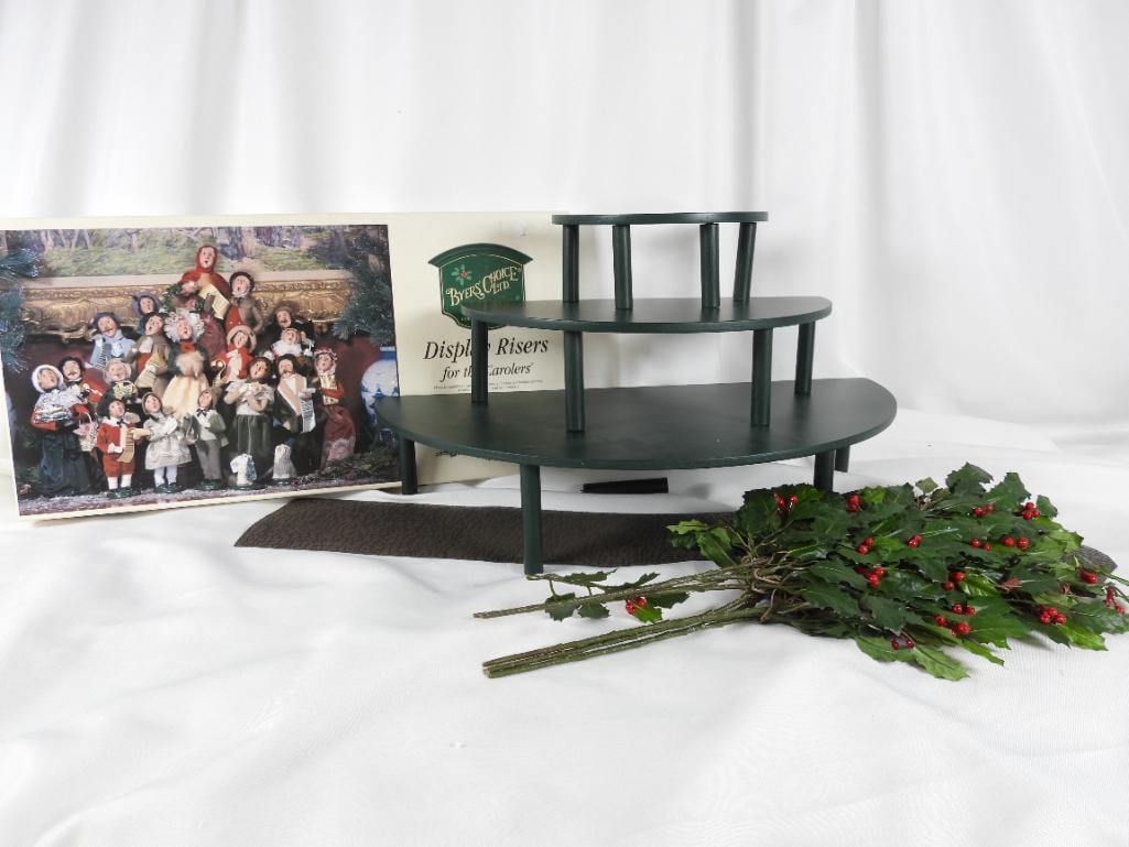 BYERS' CHOICE LTD Green 3 TIER Display Risers for carolers (1 of 5)