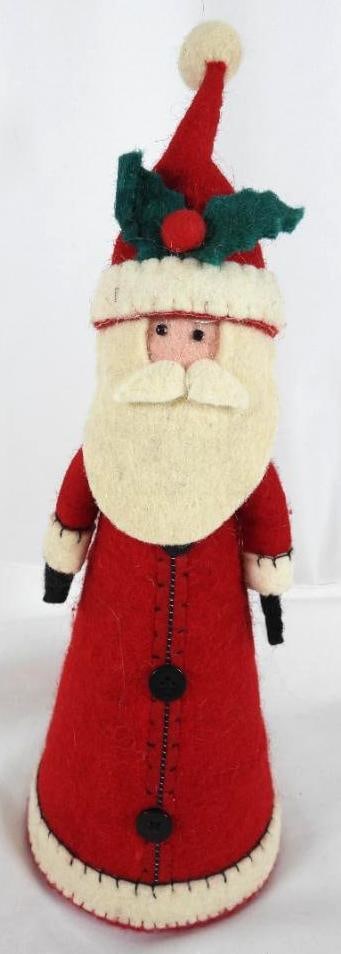 HANDMADE SANTA WOOL FIGURINE from India (1 of 5)