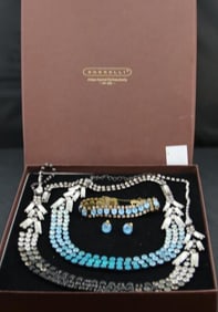 Sorrelli Designer bronze tone crystal 1 Paure and 1 necklace set.