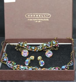 Sorrelli Designer Jewelry Multicolor bronze tone 4 pc Parure New in the box