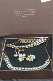 Sorelli Designer Jewelry Parure plus extra pair of earrings