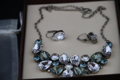 Sorelli Designer Jewelry Demi parure necklace earrings set