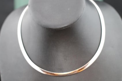 Two tone silver and gold color 15" necklace