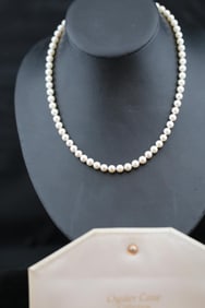 Oyster cove genuine fresh water cultured pearls 14kt gold clasp