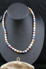 NEW Sterling silver HONORA Cultured pearl 20" necklace